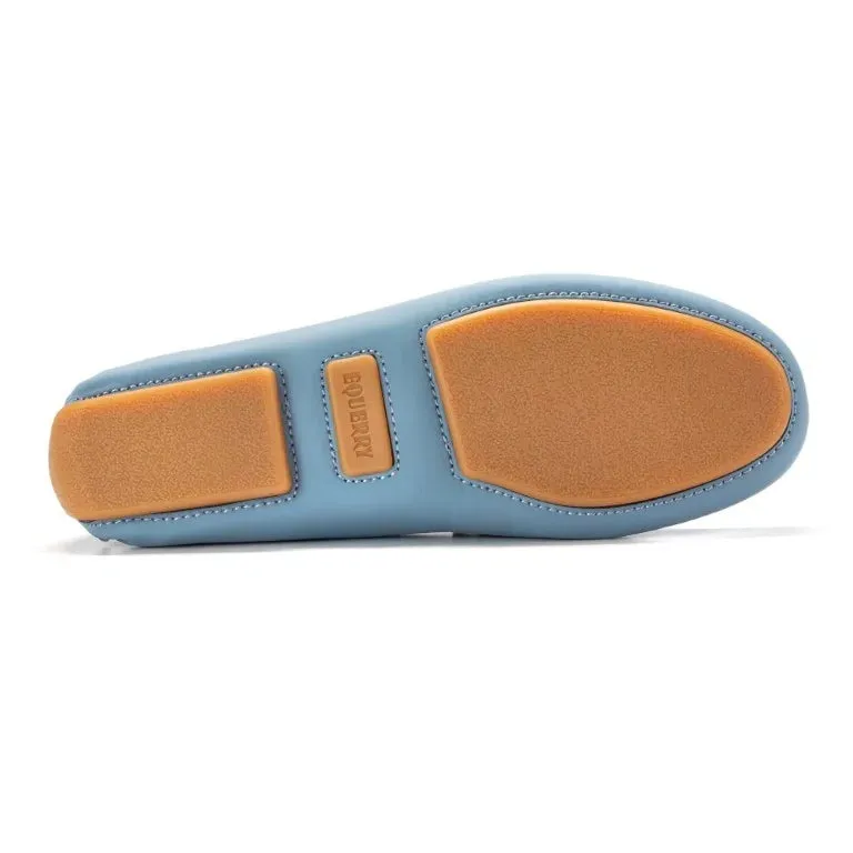 2463 - Blue Sahara Leather Soft Loafer for Girl by London Kids