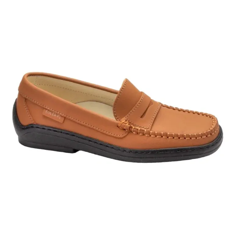 2512 - Tan Sahara Leather Soft Loafer for Girl by London Kids