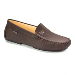 2600 - Brown Sahara Leather Soft Loafer for Girl/Teen/Women by London Kids