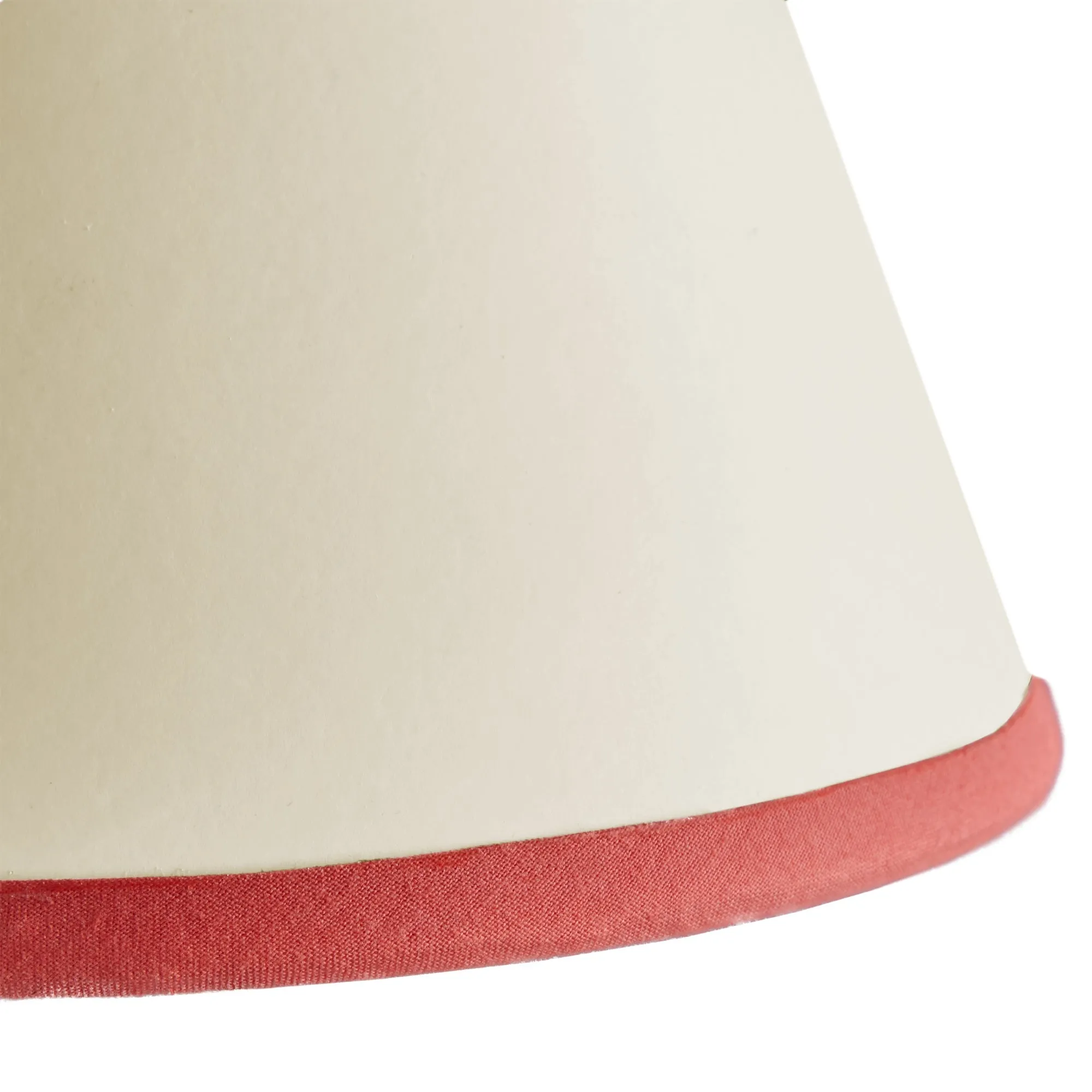 35cm Straight Empire Top n Tail shade in cream card with coral tape