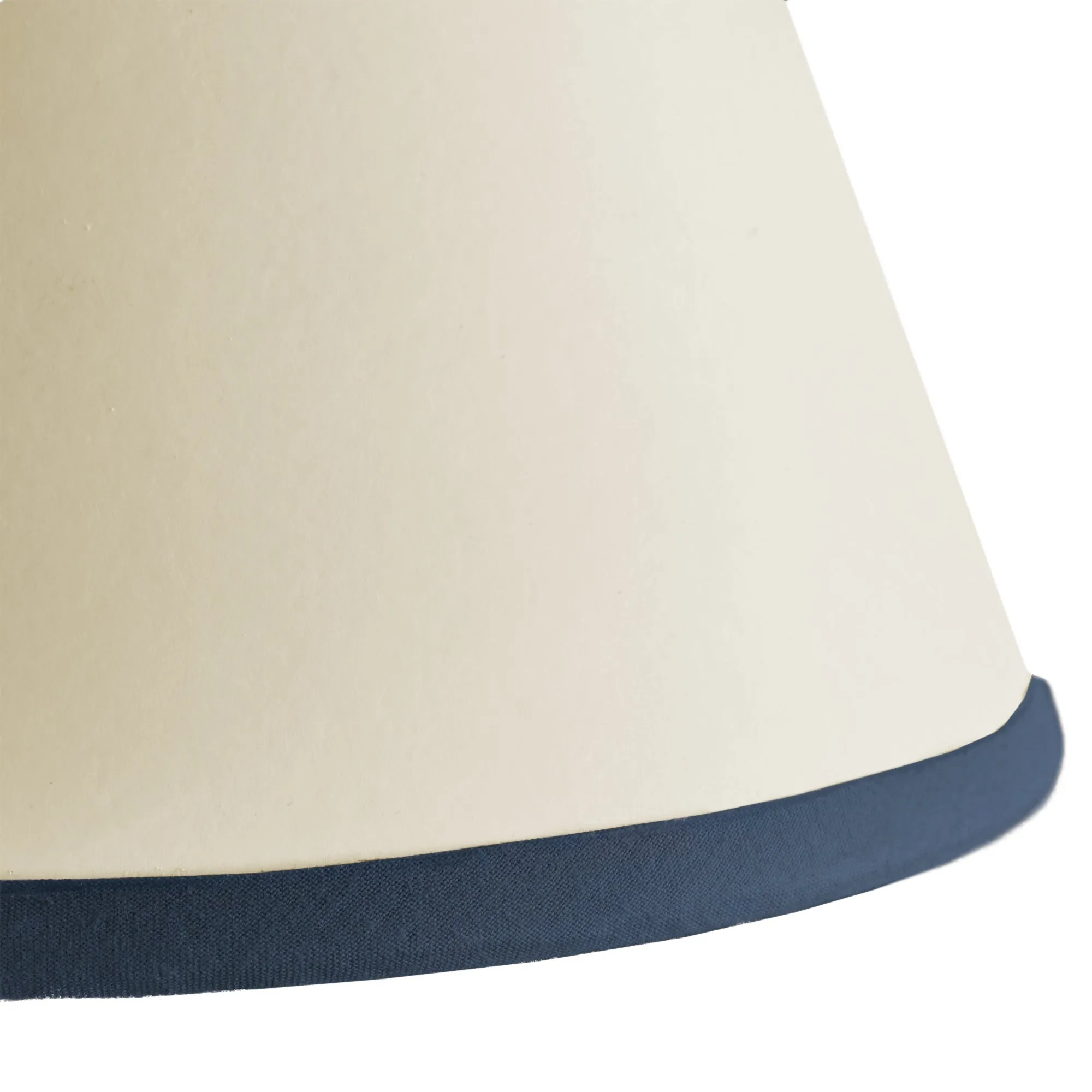 35cm Straight Empire Top n Tail shade in cream card with navy blue tape