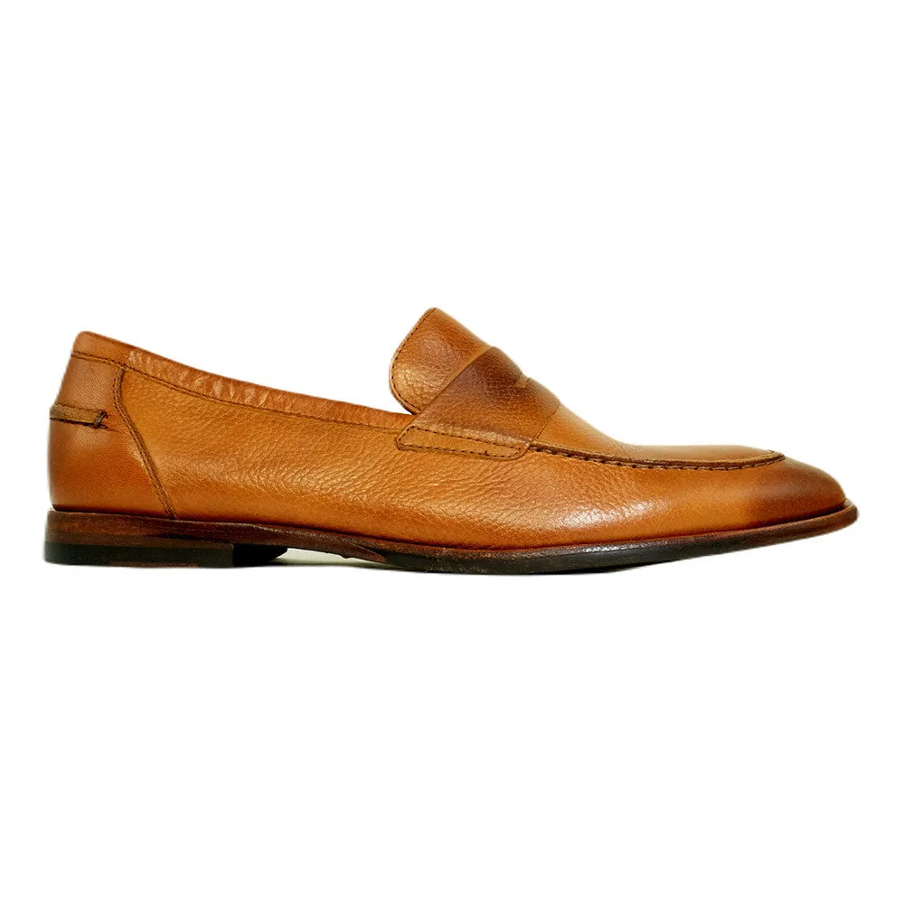 Alan Payne Men's Naples Mahogany Penny Slip-On Loafers