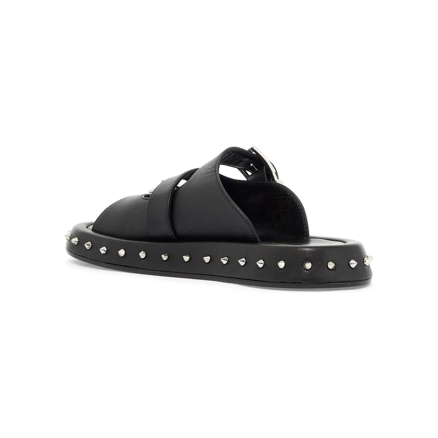 Alexander Mcqueen leather punk slides