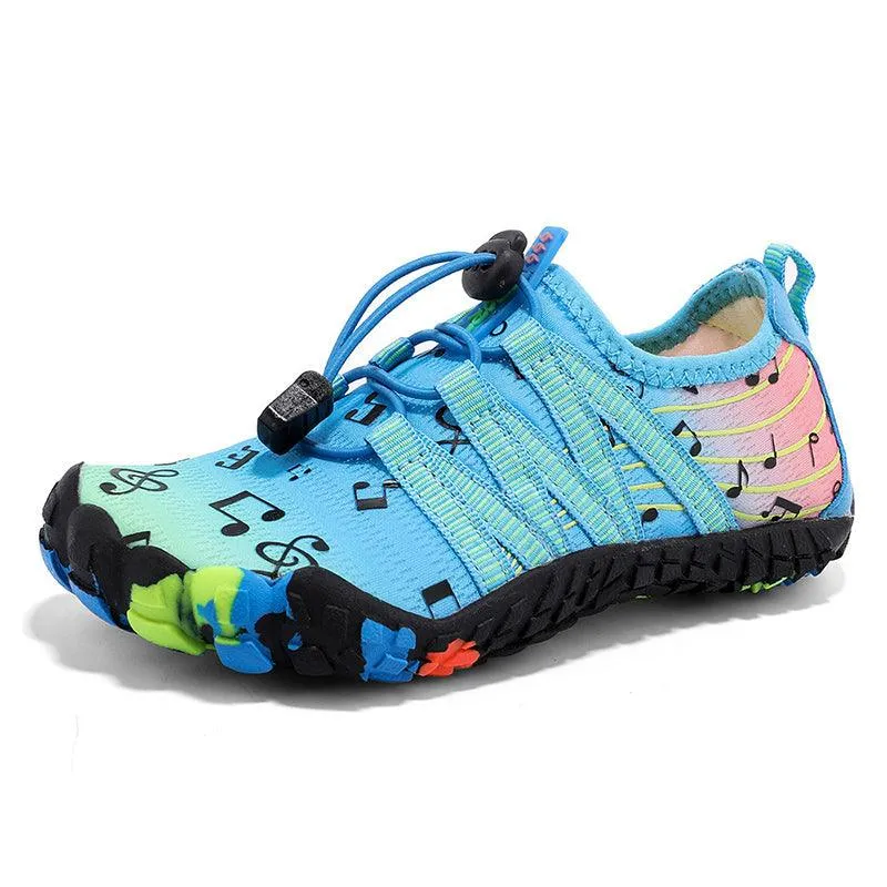 Aqua Shoes for Kids - Neoprene Non Slip Rubber Sole Beach Shoes - Music Notes