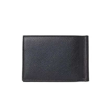 Balenciaga Cash Moneyclip Wallet In Black Grained Calfskin