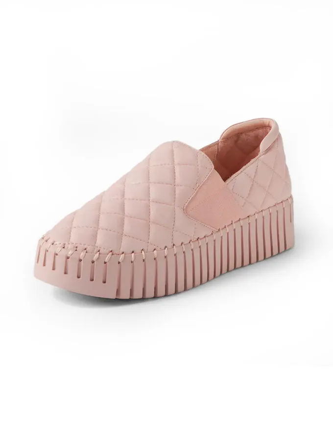 Batley Dusty Pink Leather Sneakers