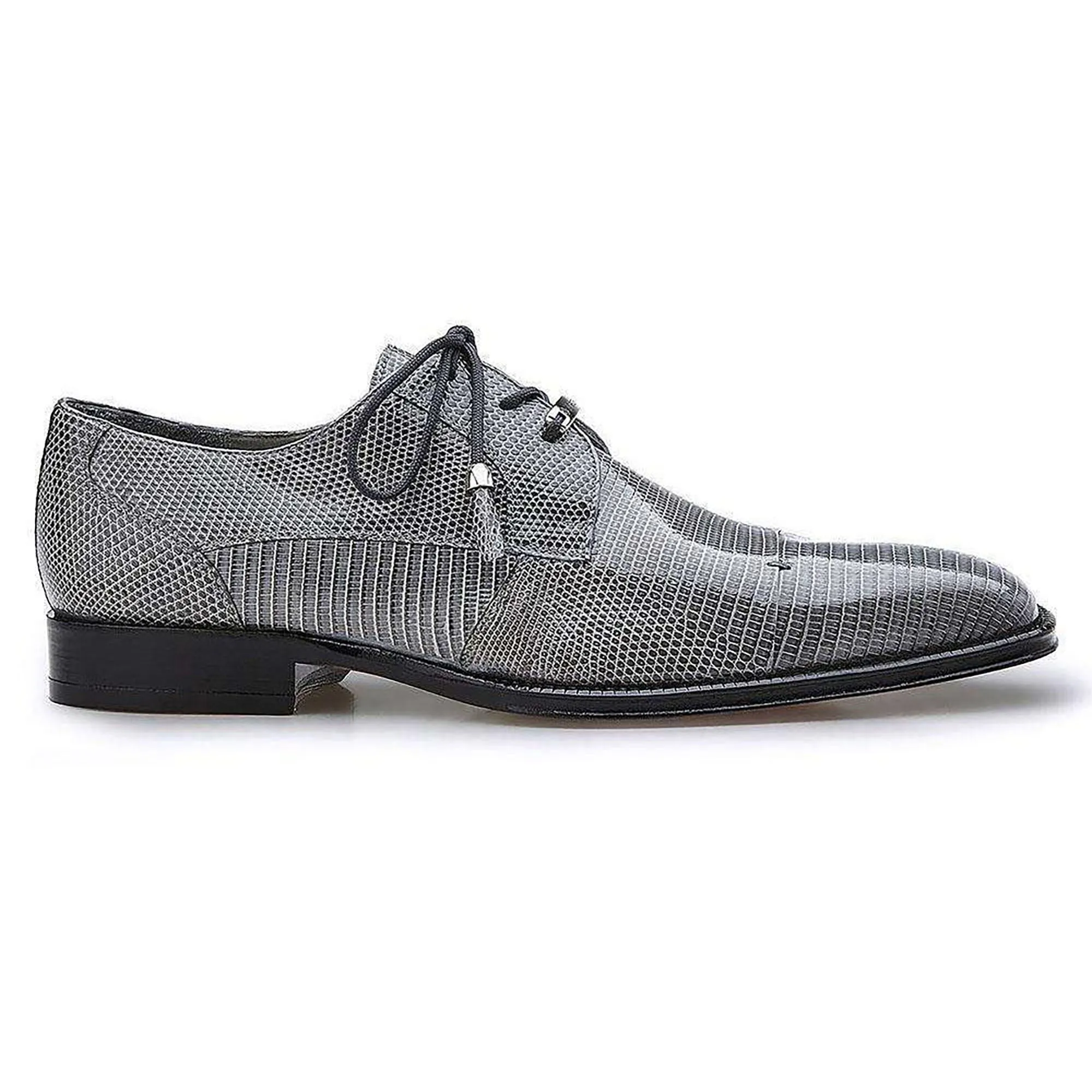 Belvedere Karmelo in Gray Genuine Lizard Oxfords