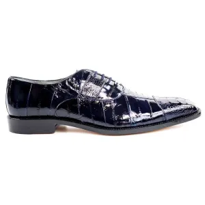 Belvedere Mare in Navy Genuine Ostrich & Eel Oxfords