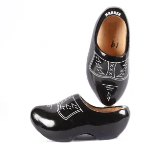 Black Wooden Shoes Traditional Design