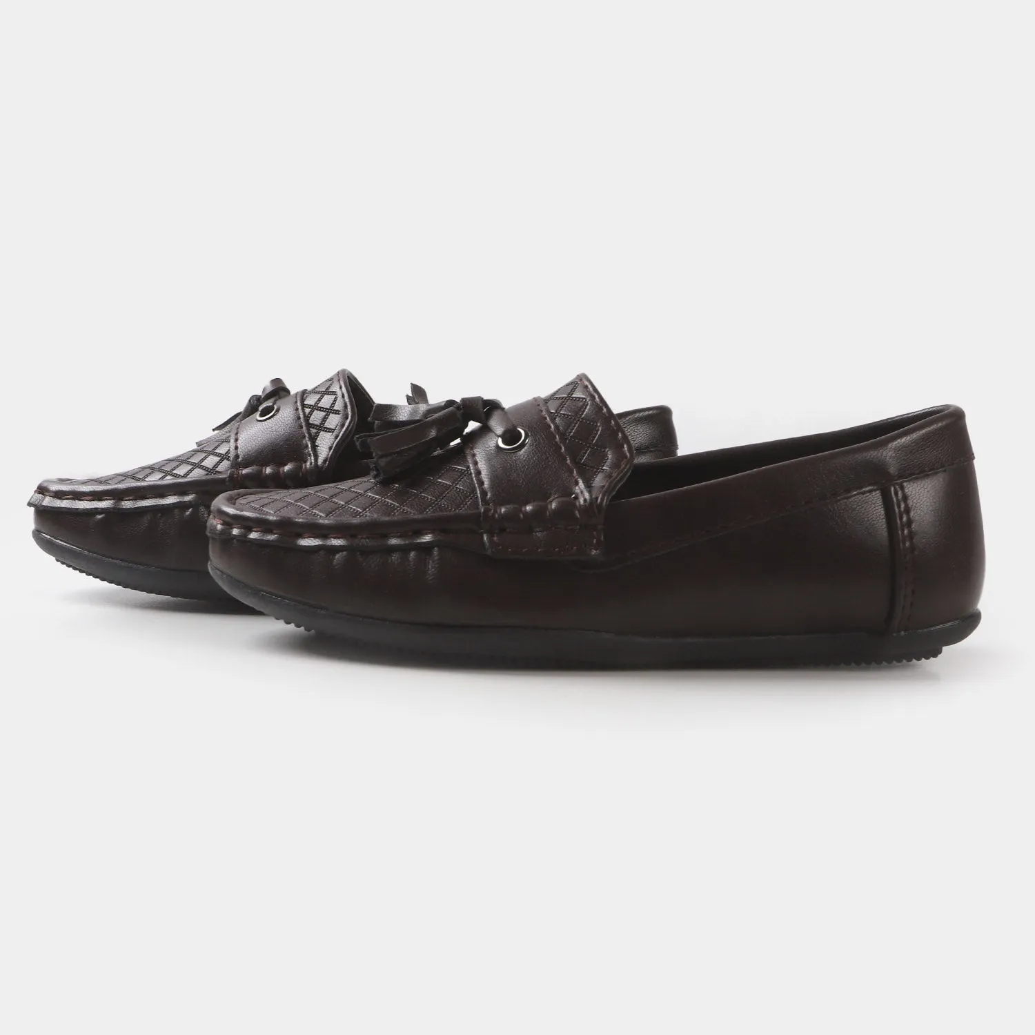 Boys loafers 202109-5 - COFFEE