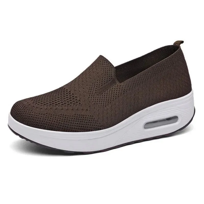 Breathable Thick-Sole Sneakers for Women