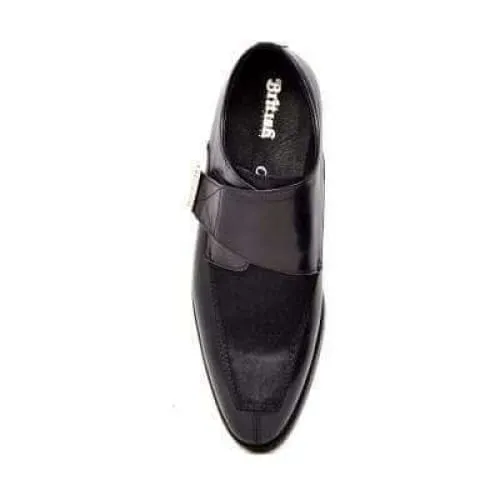 British Walkers Master Men's Black Leather Velcro Loafers