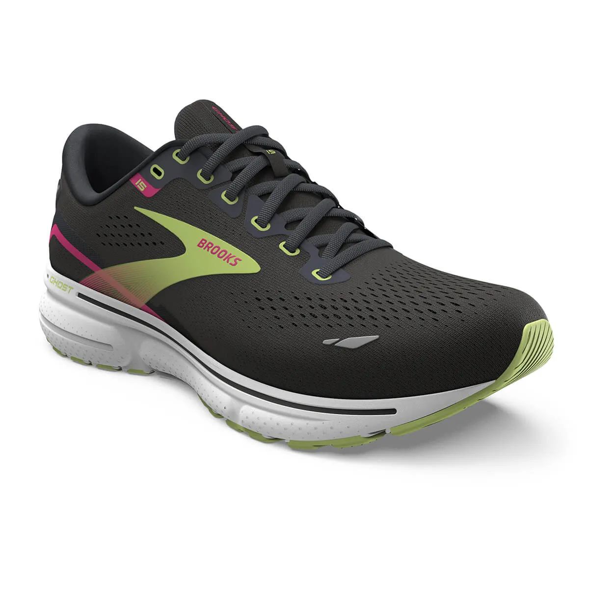 Brooks Ghost 15 Womens | Black/ebony/sharp Green