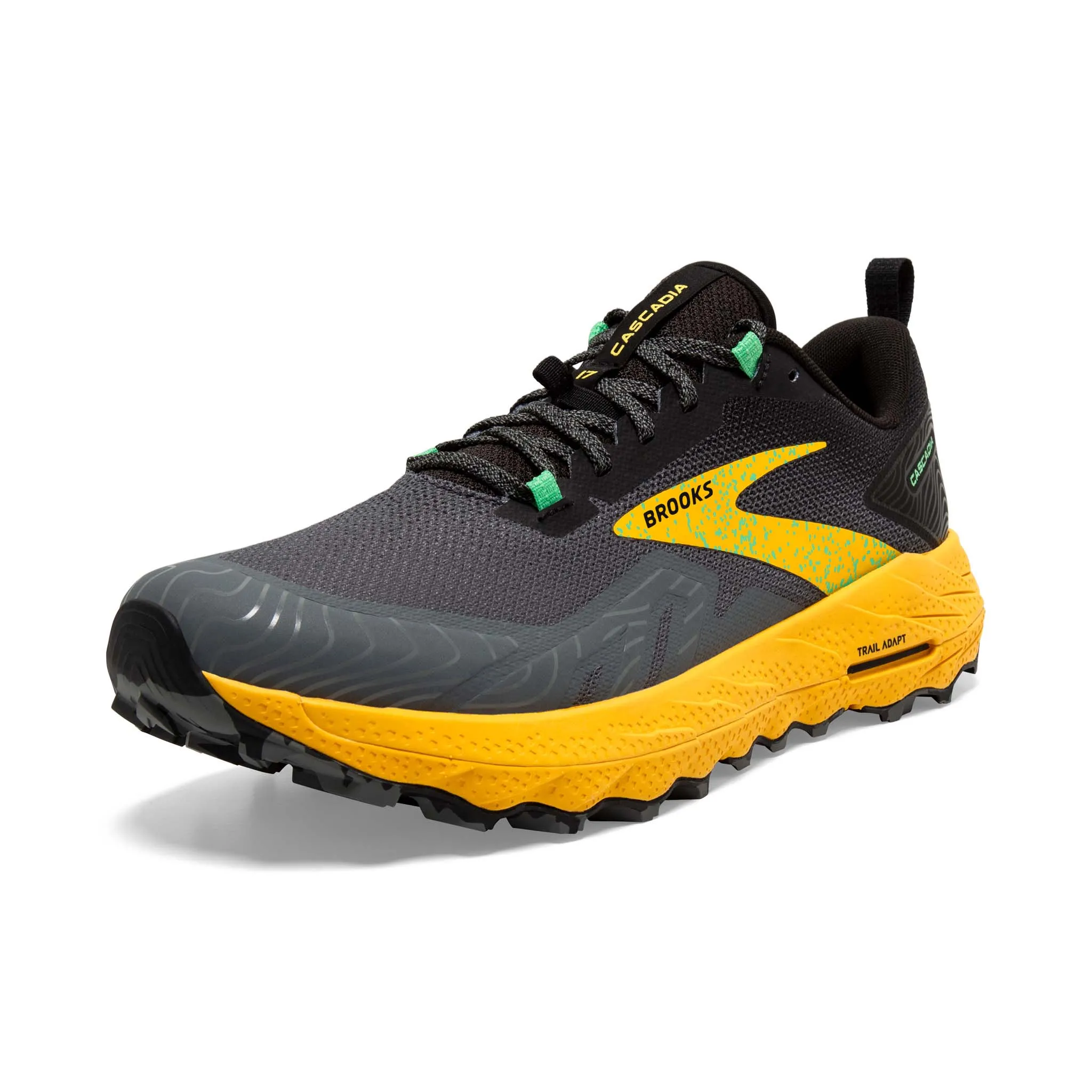 Brooks | Men's Cascadia 17 Running Shoes - Lemon Chrome