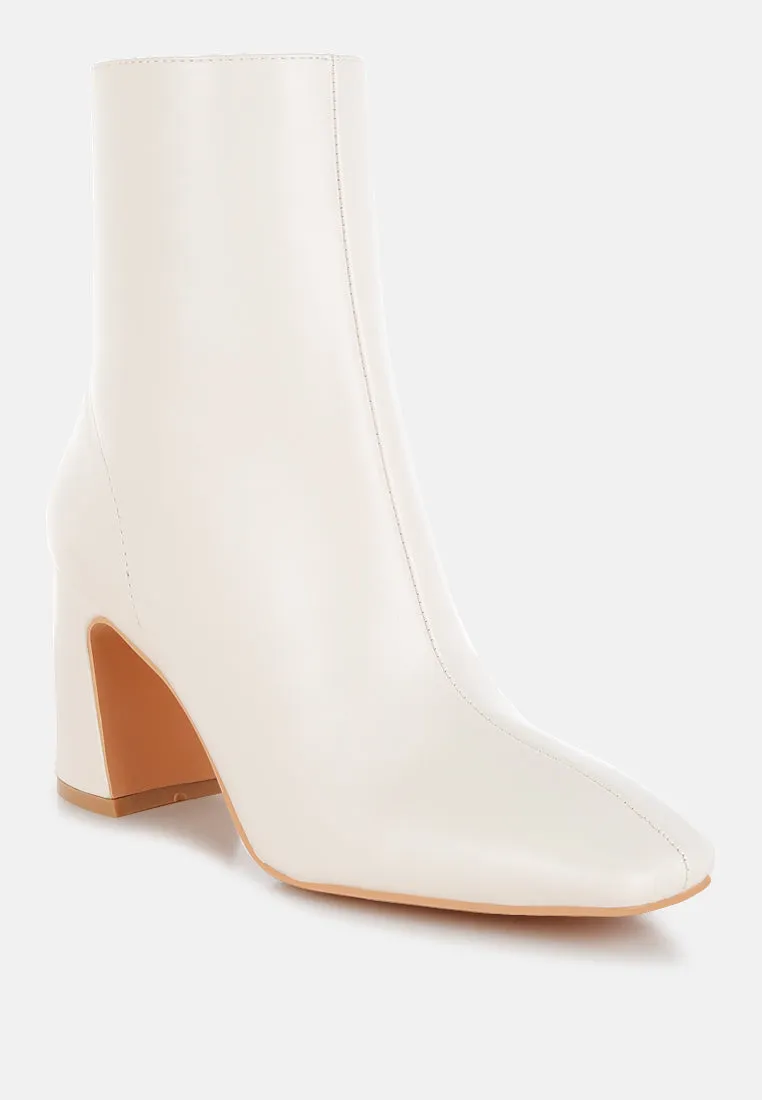 Bruna Square Toe Ankle Boots