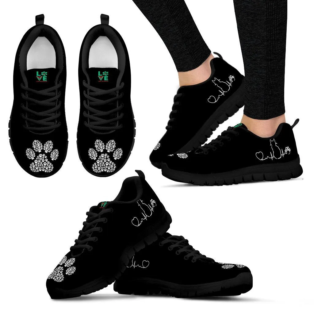 Cat Pulse with Paw Print -  Women's Sneakers