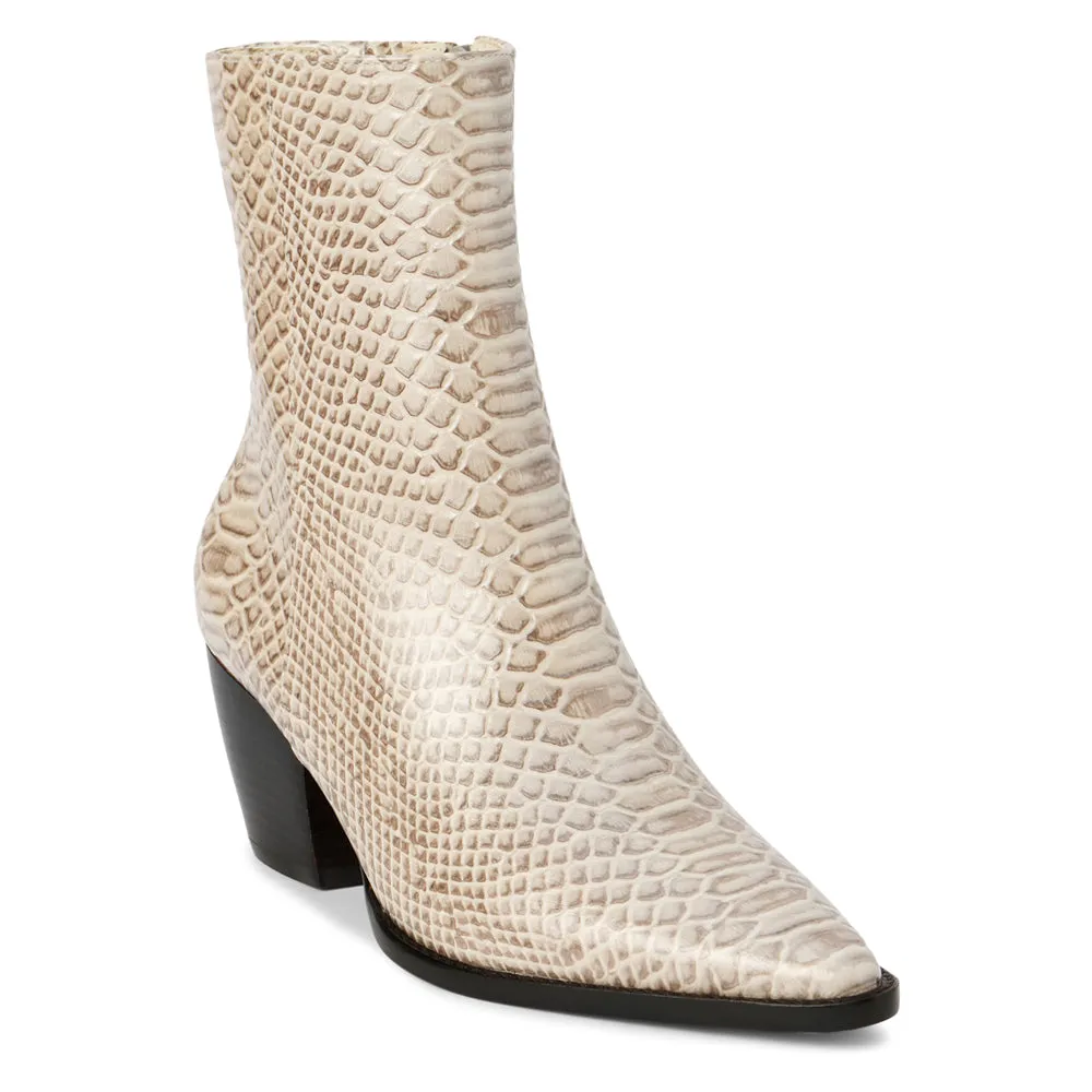 Caty Croc Pointed Toe Western Booties