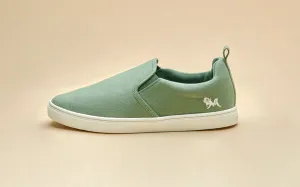 Cotton Slip Ons : Sage Green