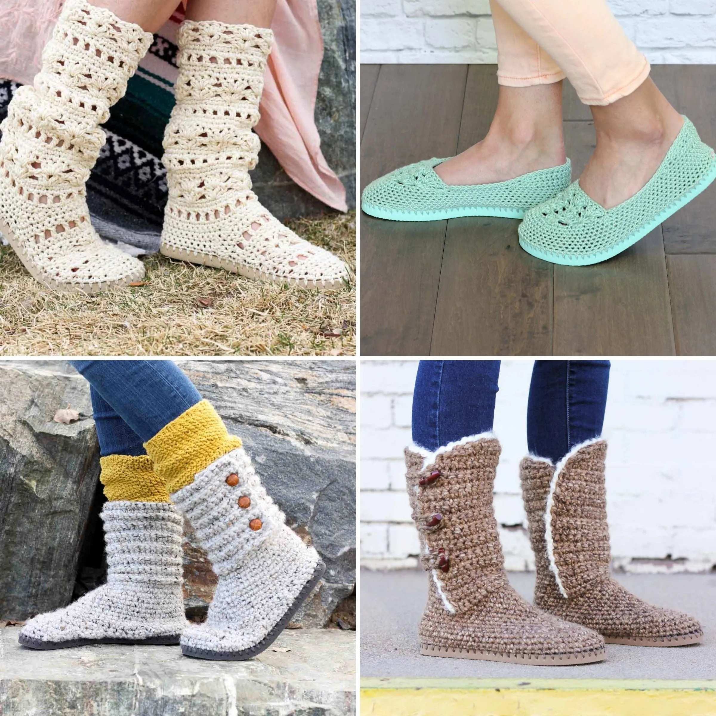 Crochet Pattern Bundle Shoes On Flip Flop Soles