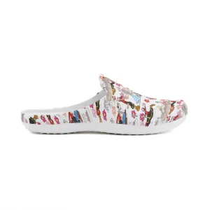 Dandy Olive in Love Print Slip Ons