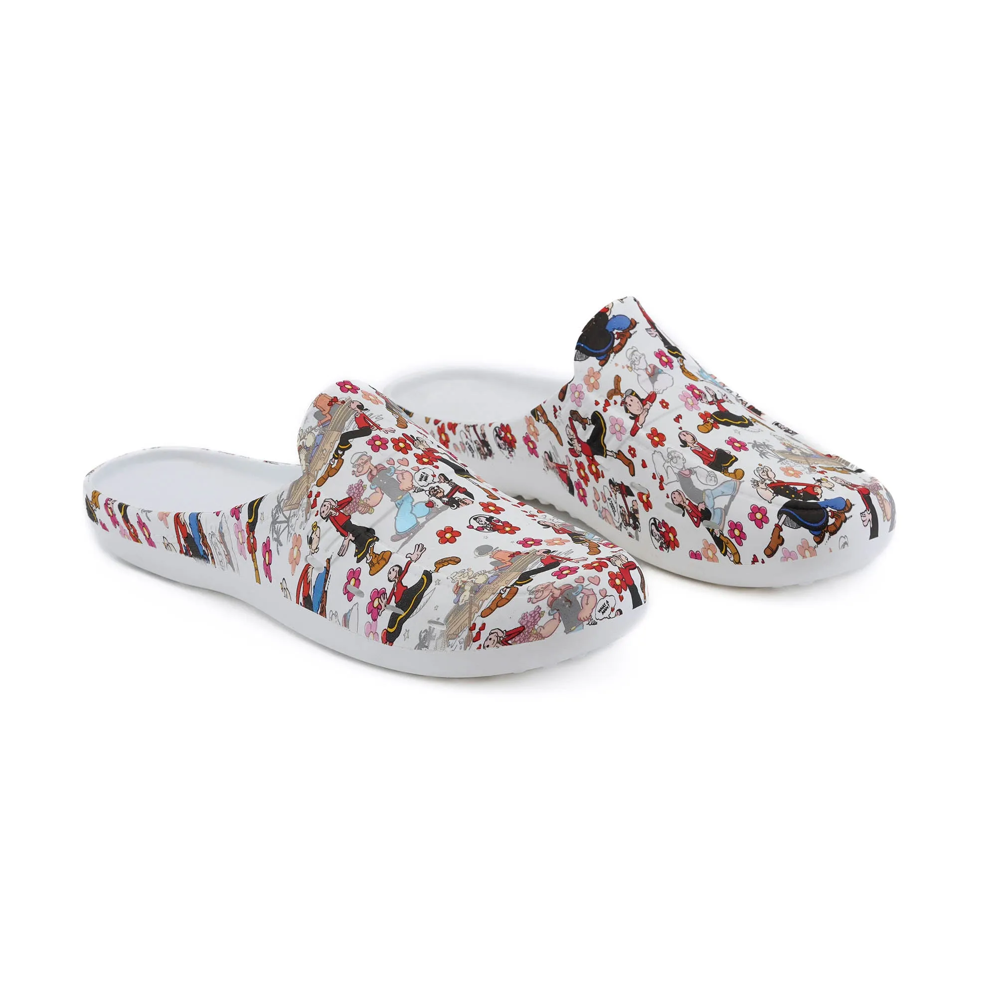 Dandy Olive in Love Print Slip Ons