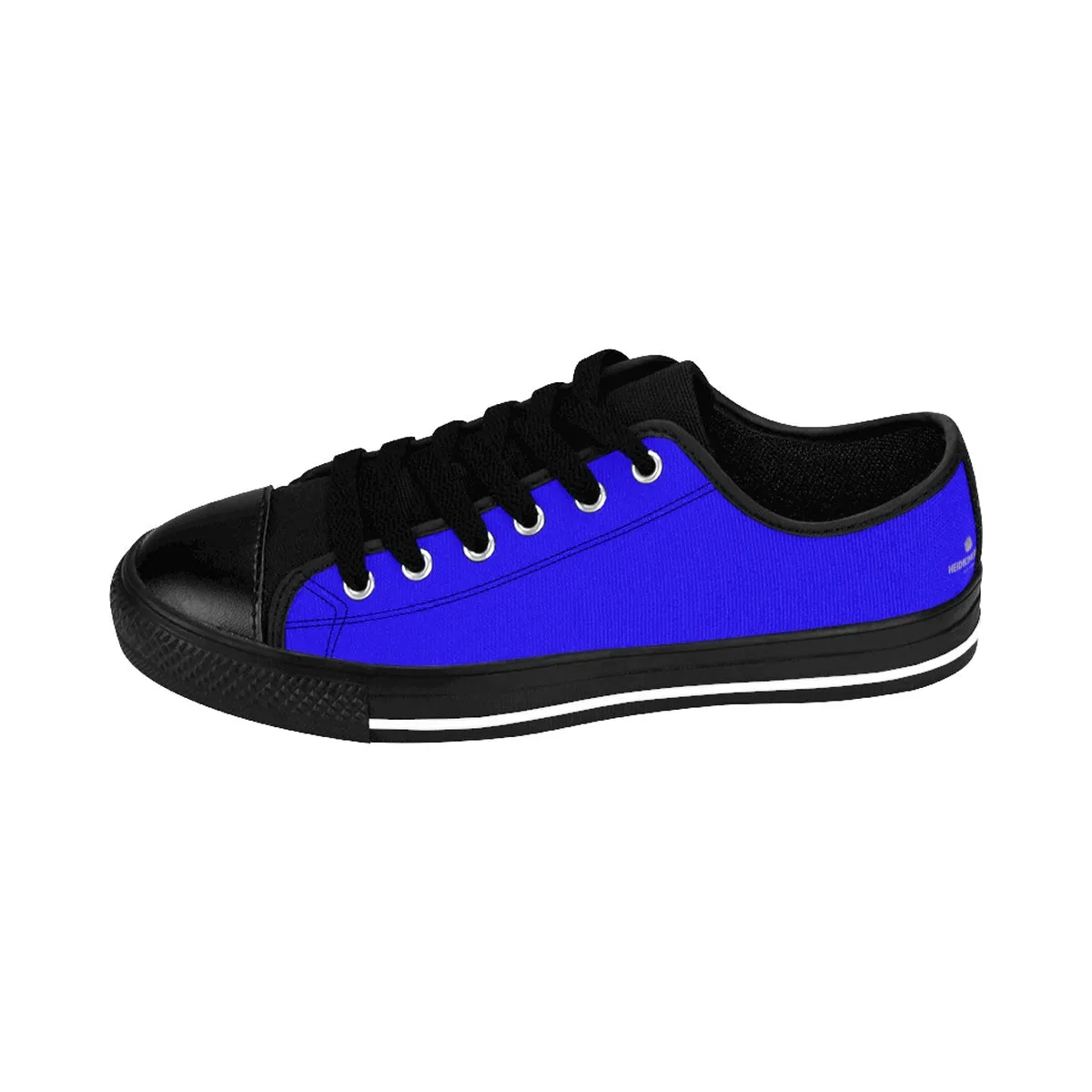 Deep Blue Men's Sneakers, Solid Blue Color Designer Men's Running Low Top Best Tennis Shoes