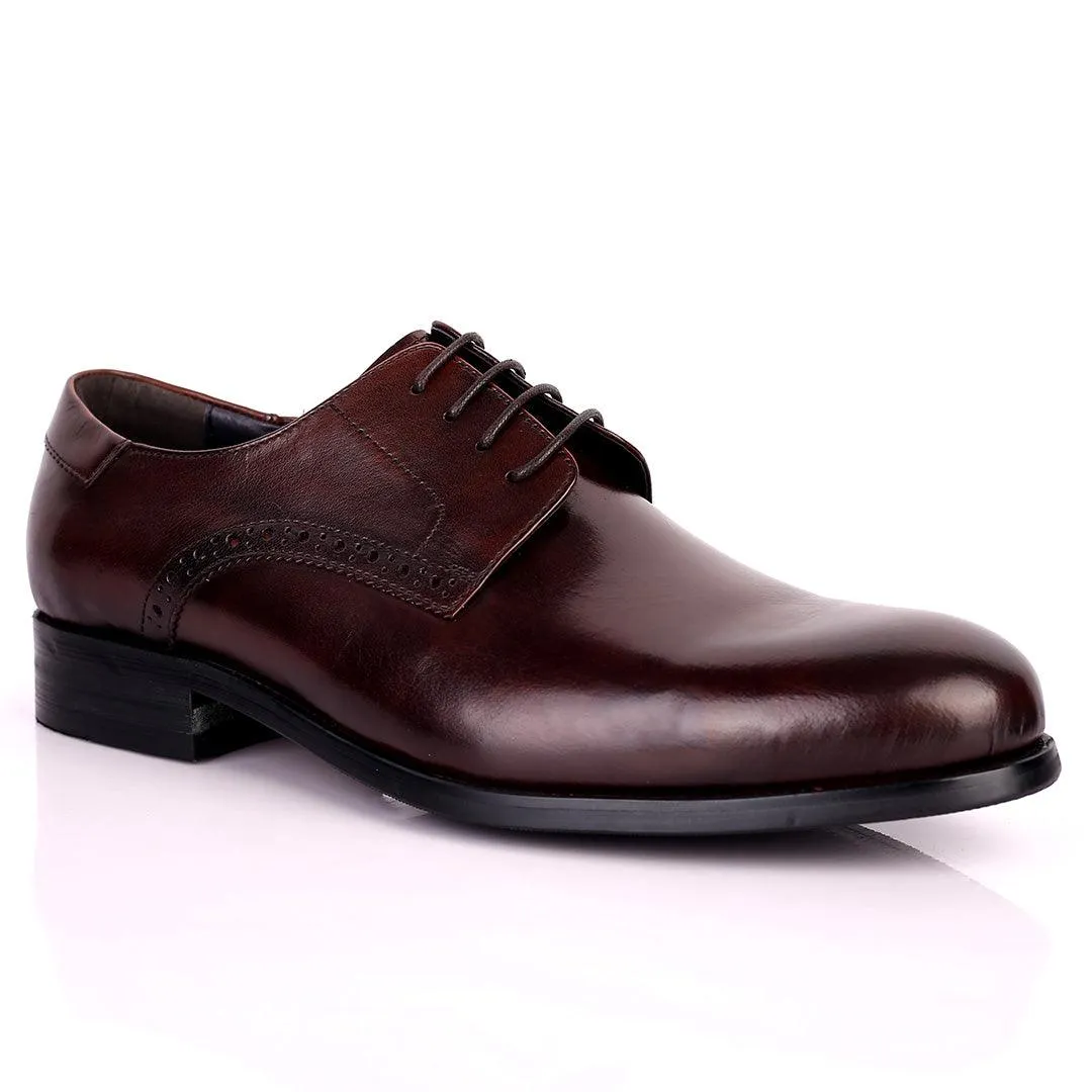 Dino Veratti Lace up Formal Superlative Shoe - Coffee