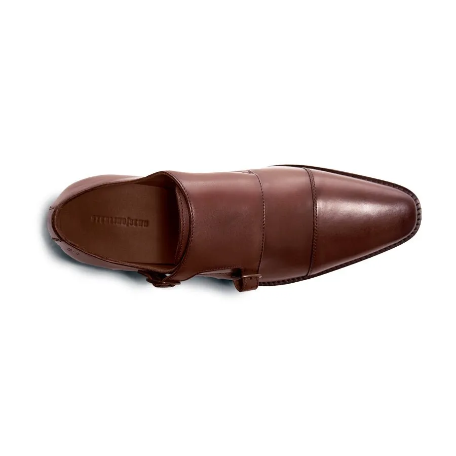 Double Monk Strap Chestnut Brown Shoes