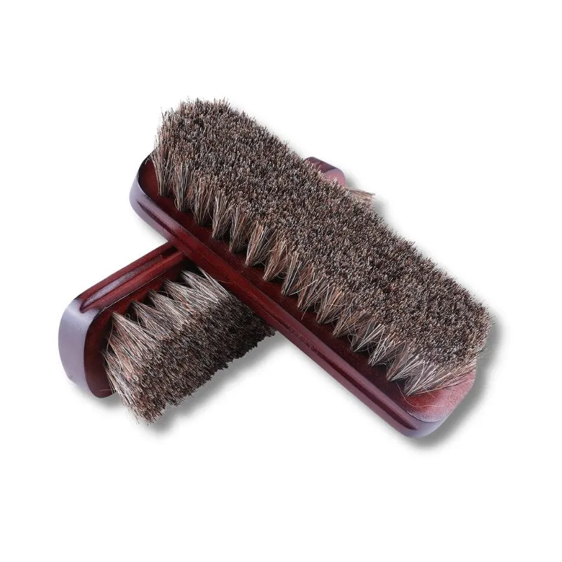 Enzo Professional Pure Horse Hair Shoe Brush Set 2 Pcs