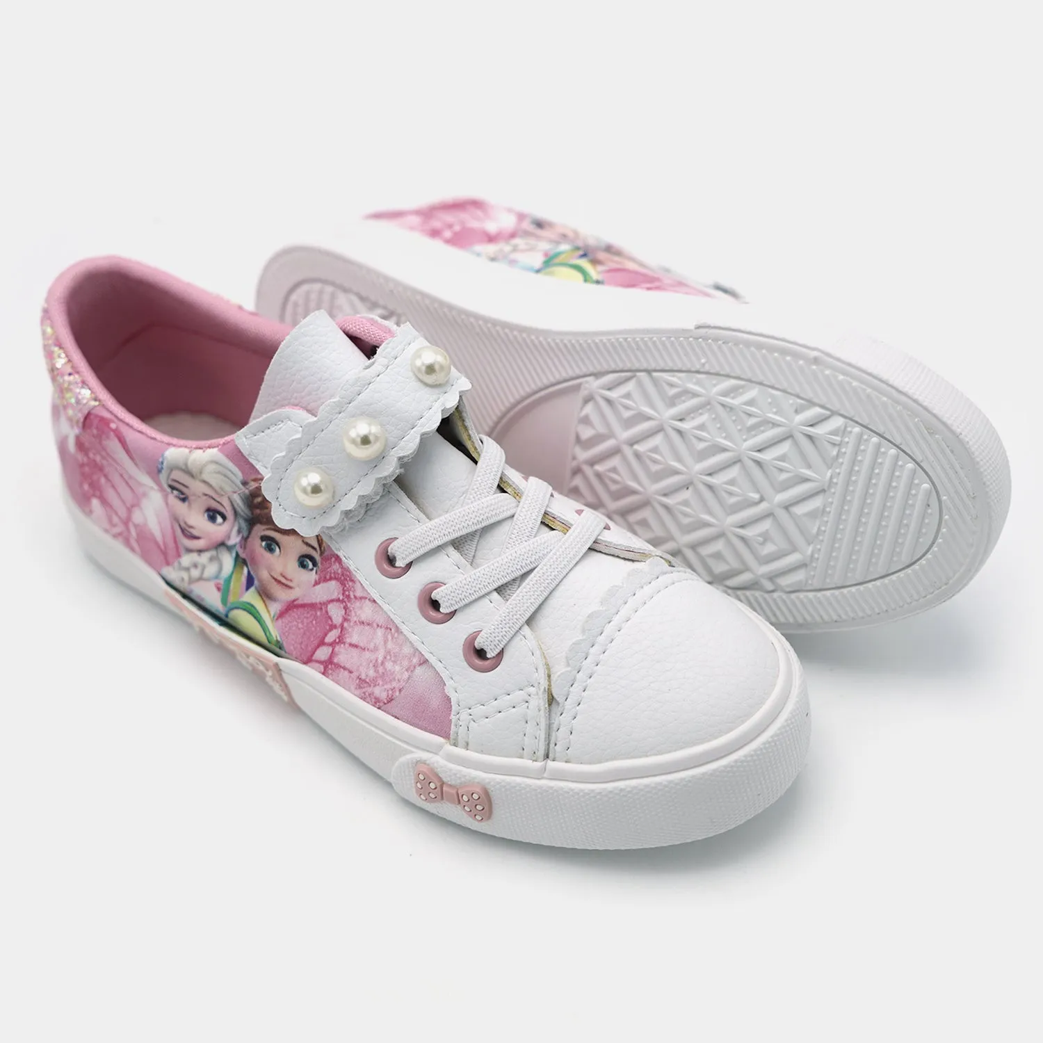 Girls Sneakers 5512-White Pink