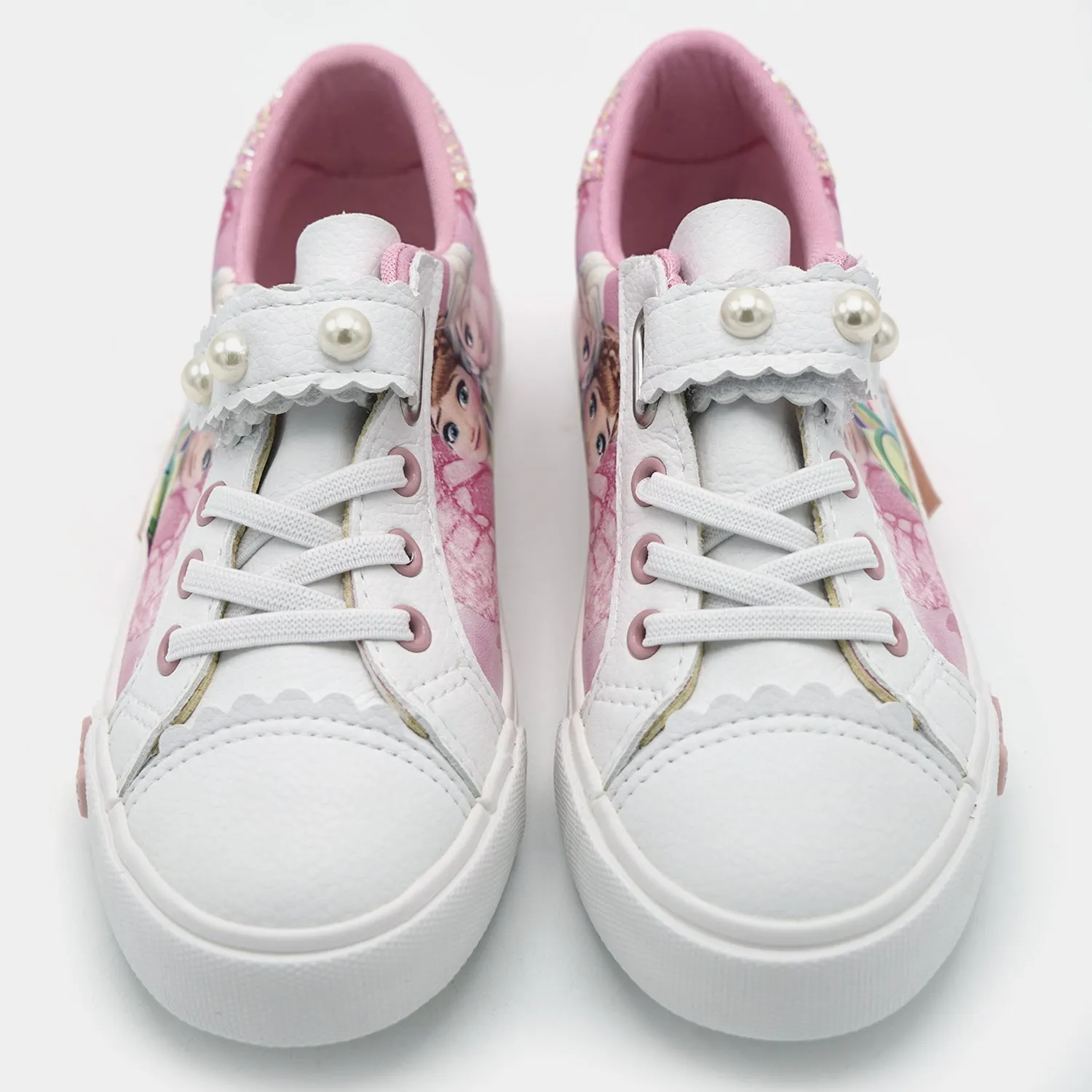 Girls Sneakers 5512-White Pink