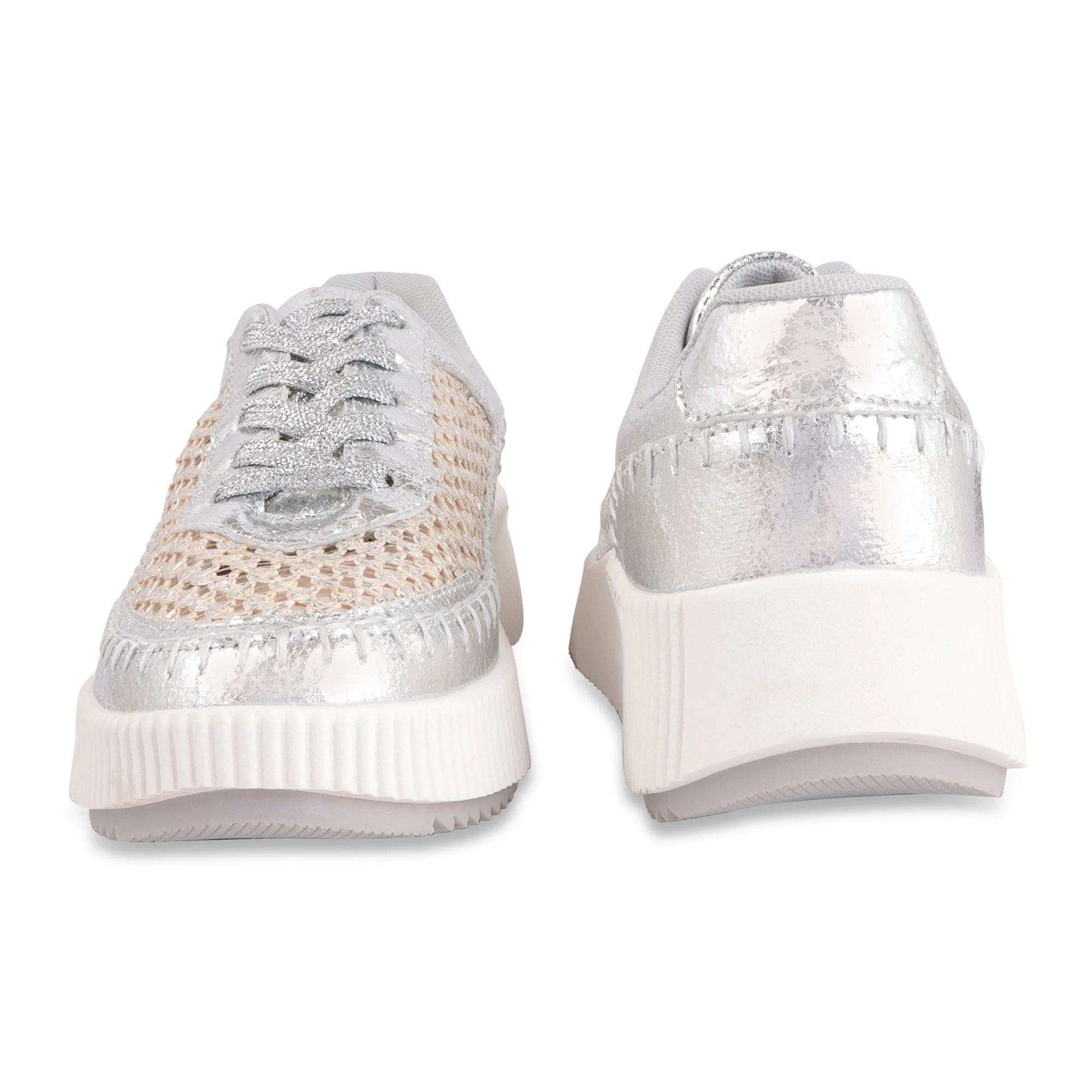 Hamster London Marcella Mesh Silver Party Sneakers