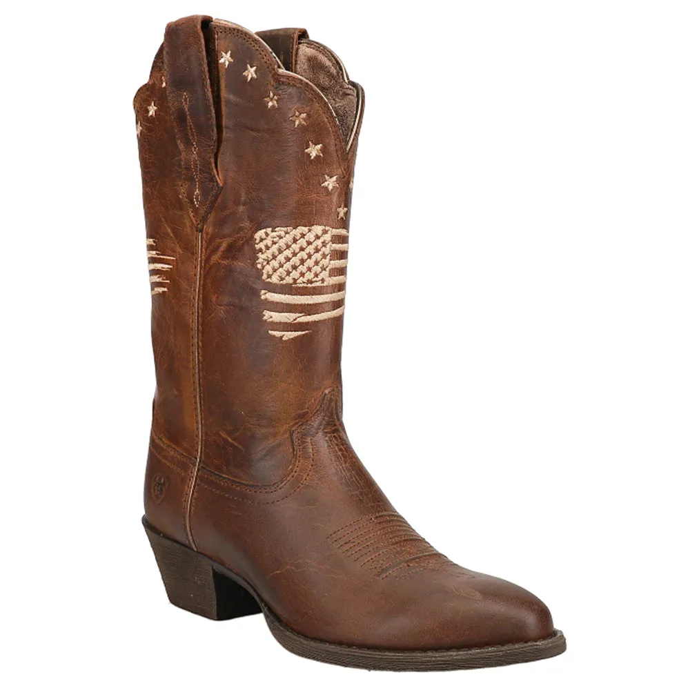 Heritage Liberty Patriotic Embroidered Round Toe Cowboy Boots