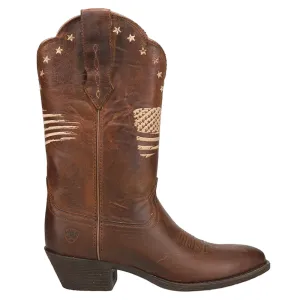 Heritage Liberty Patriotic Embroidered Round Toe Cowboy Boots