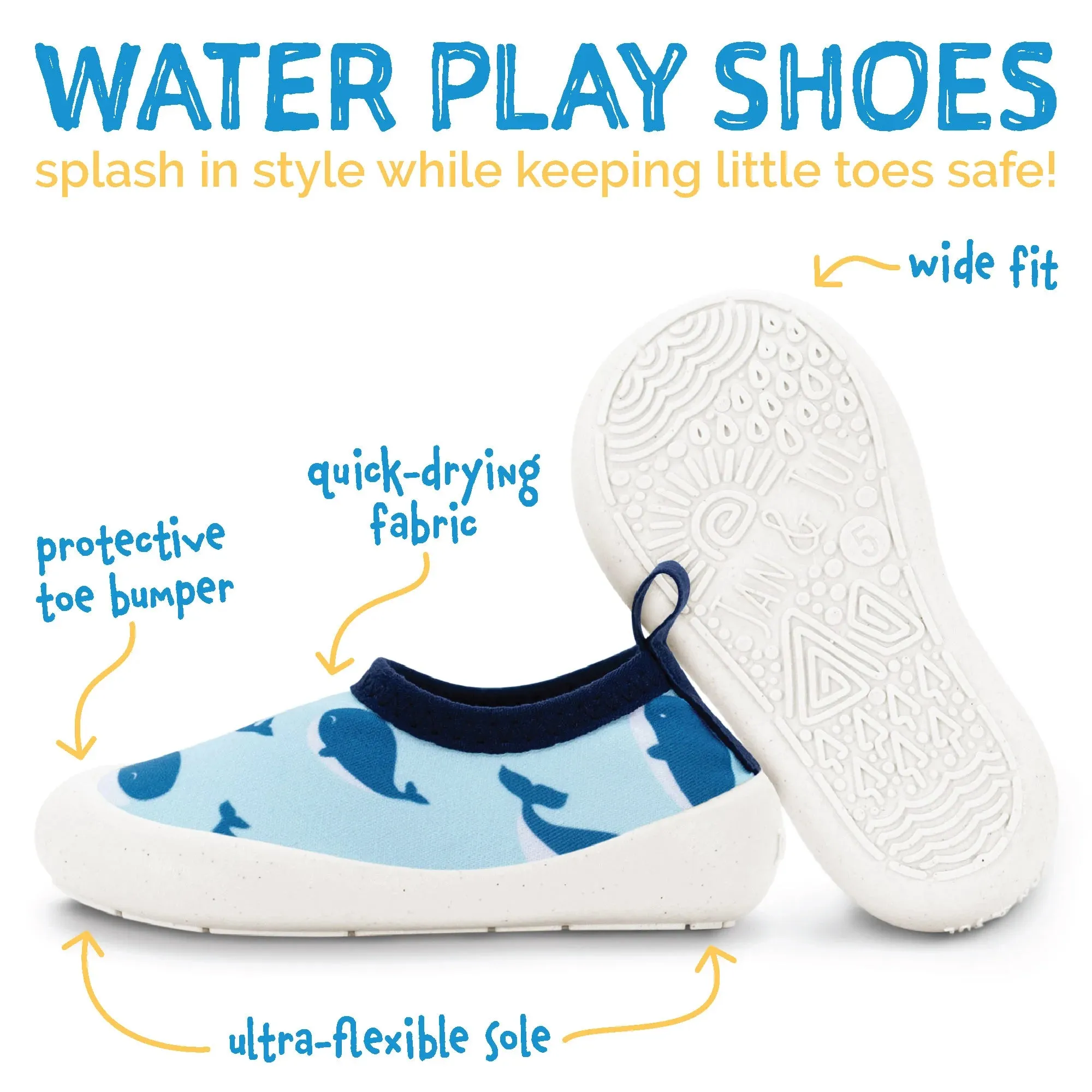 Jan & Jul Water Play Shoes - Blue Whale