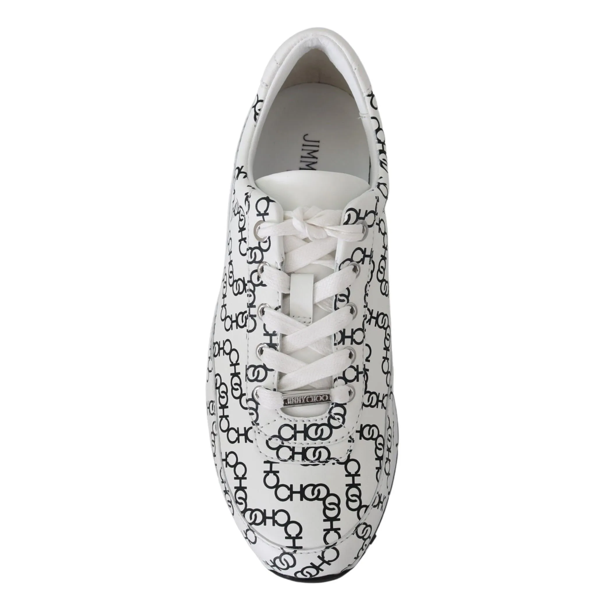 Jimmy Choo Elegant Monochrome Leather Sneakers