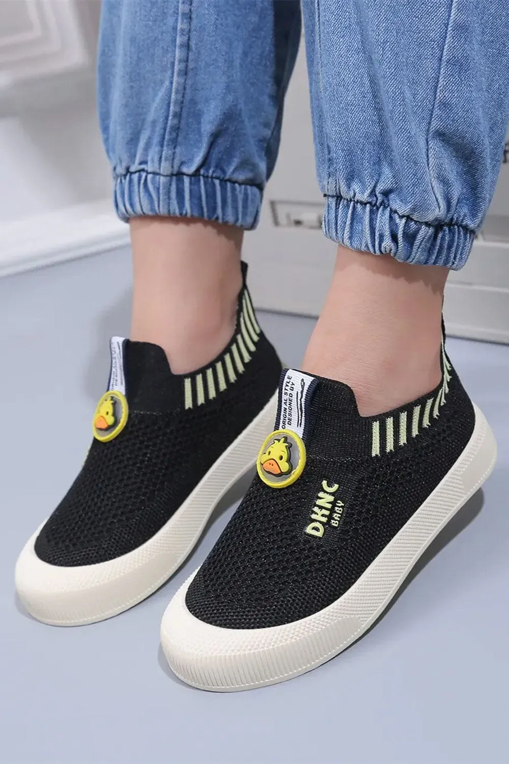 Kid's DKNC Slip-On Knit Sneakers