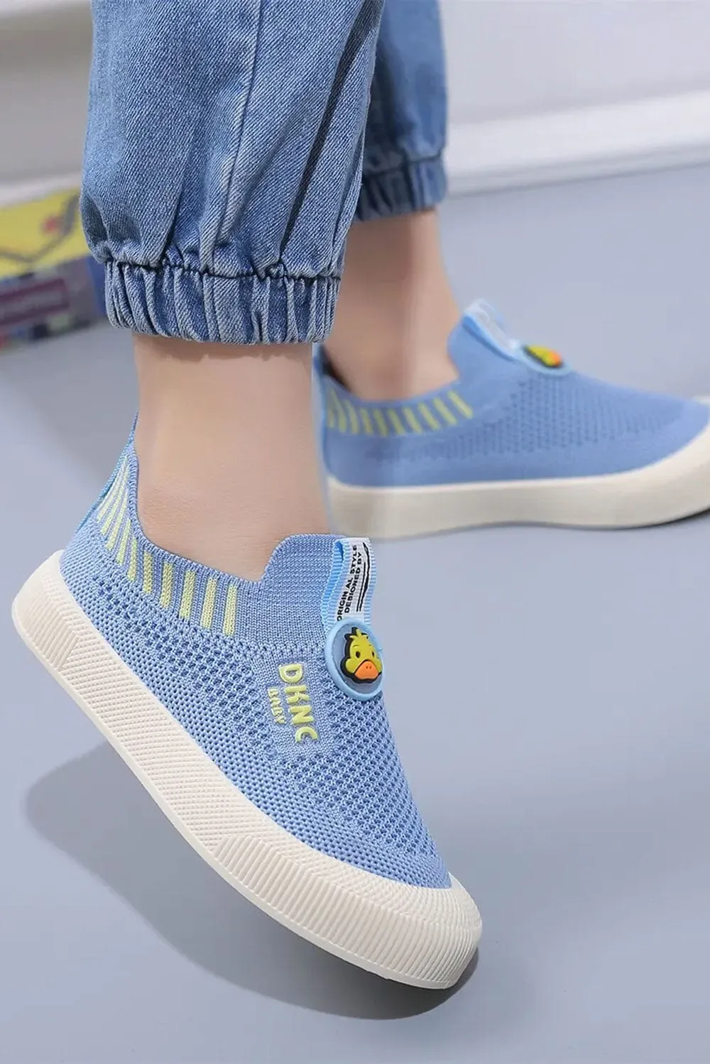 Kid's DKNC Slip-On Knit Sneakers