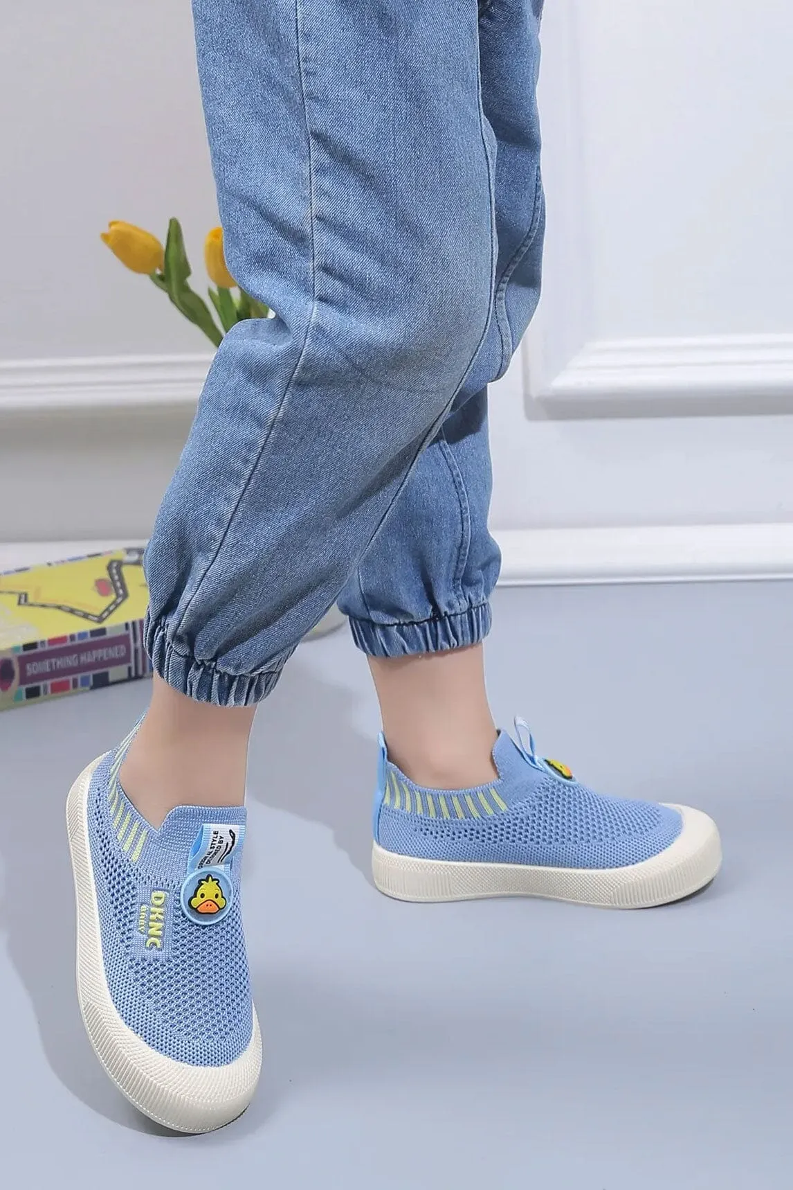 Kid's DKNC Slip-On Knit Sneakers