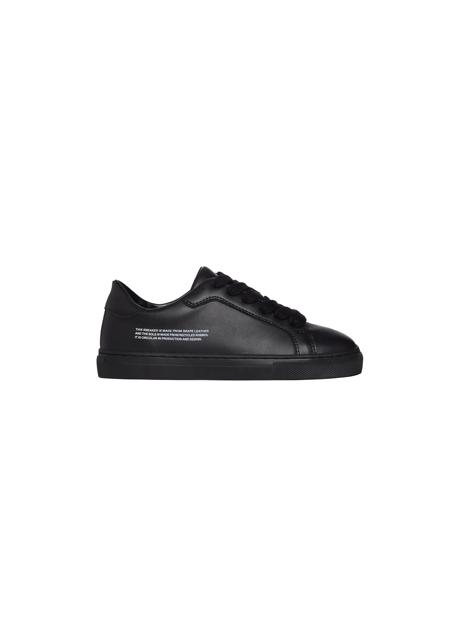 Kids Grape Leather Sneakers—black