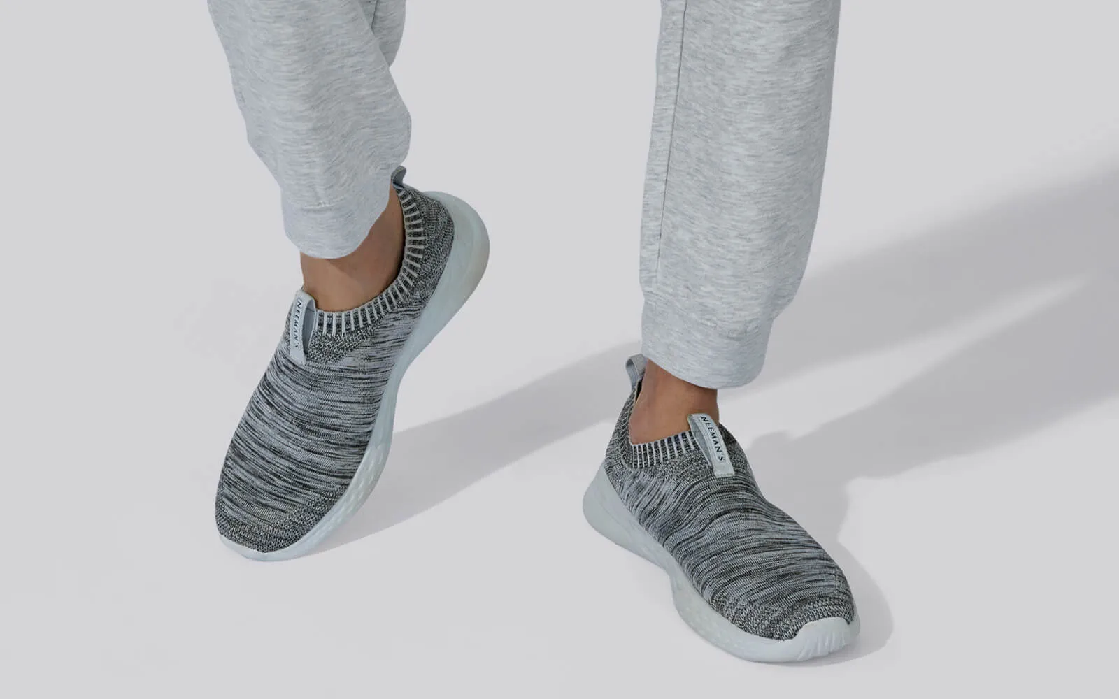 Melange Slip Ons : Grey