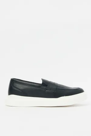 Men Navy Penny Loafer