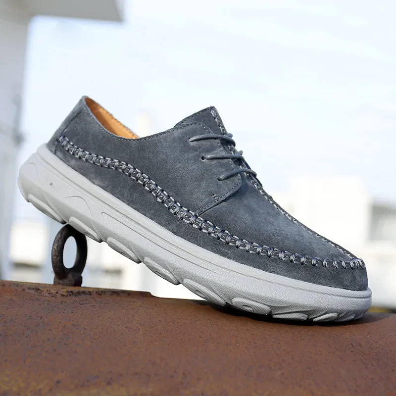 Men's Genuine Leather Lightweight Casual Shoes Comfortable Driving Shoes