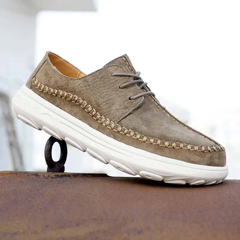 Men's Genuine Leather Lightweight Casual Shoes Comfortable Driving Shoes