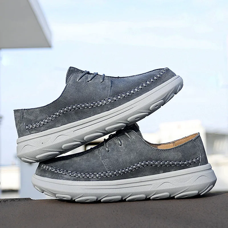 Men's Genuine Leather Lightweight Casual Shoes Comfortable Driving Shoes