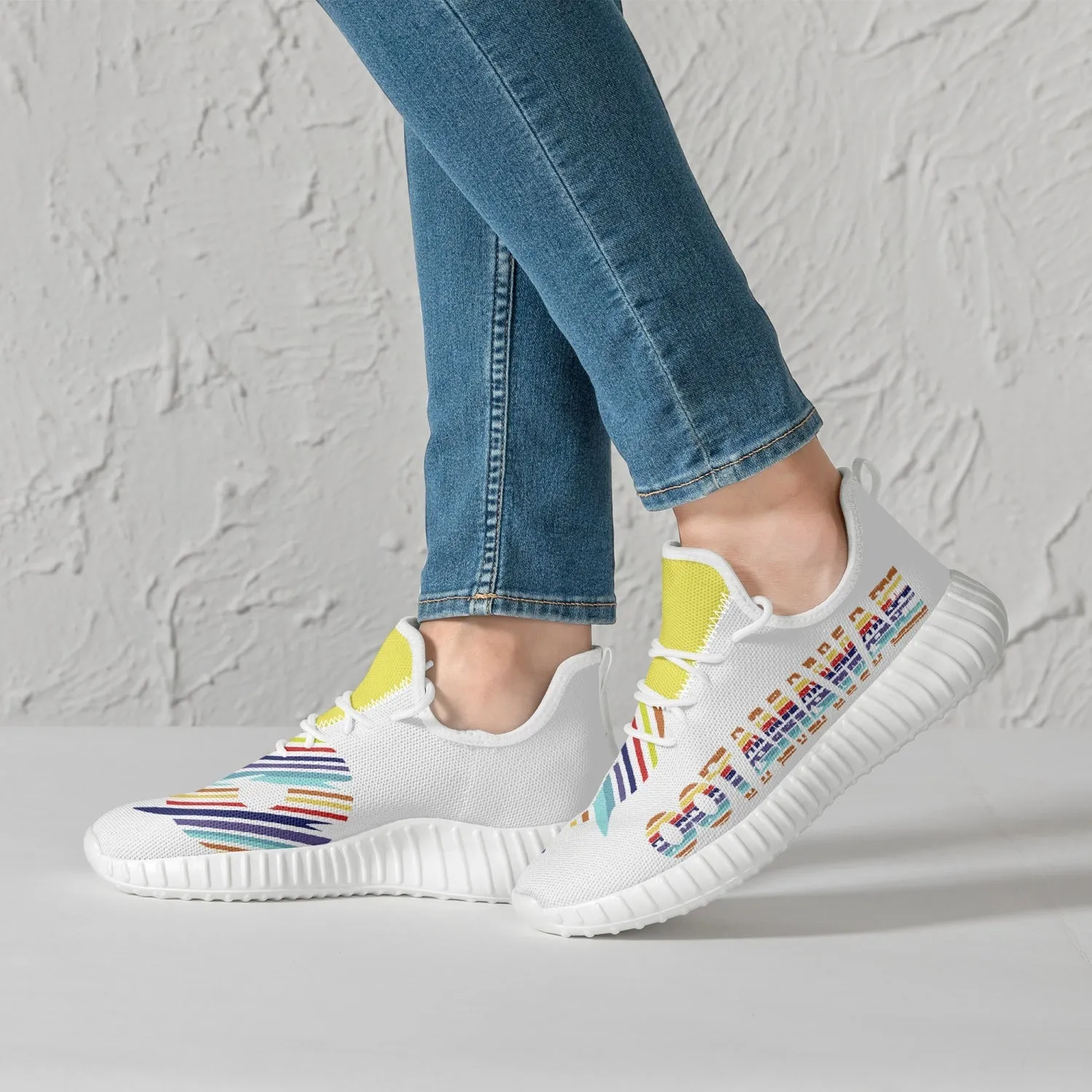 Mesh Knit Sneakers -Rainbow