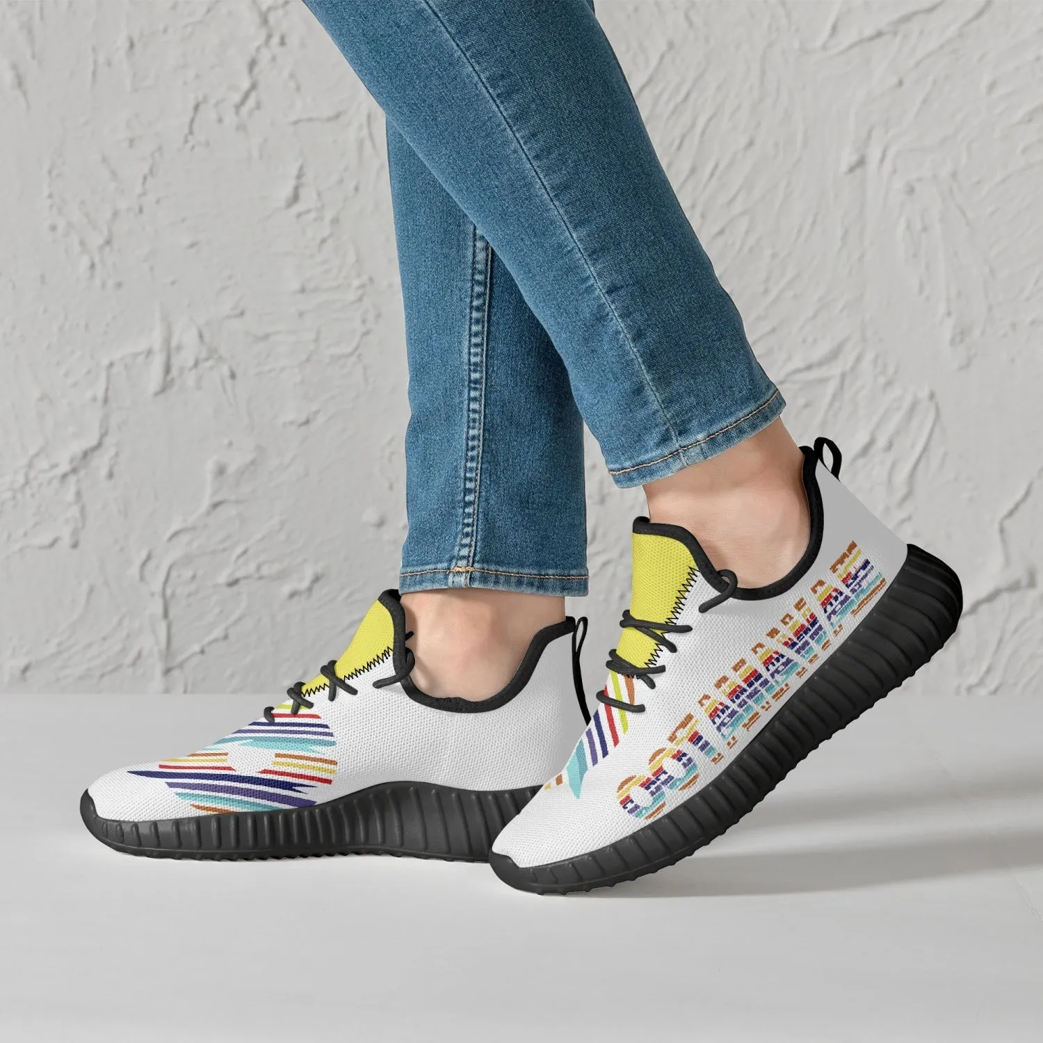 Mesh Knit Sneakers -Rainbow