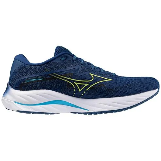 Mizuno | Wave Rider 27 | Men's | Navy Peony/Sharp Green