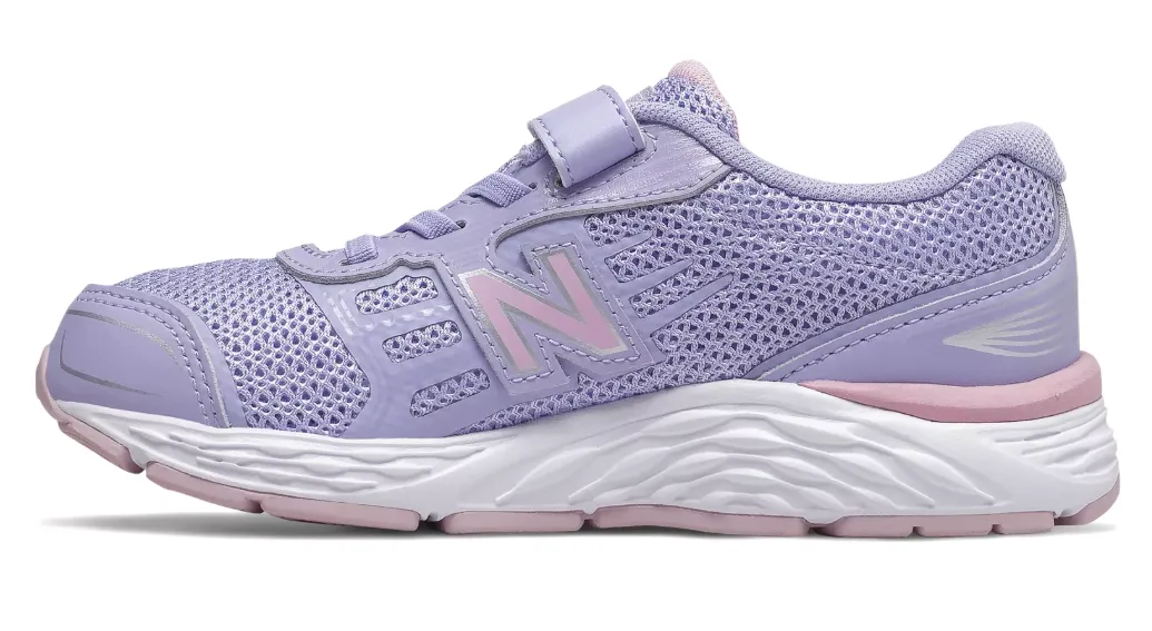 New Balance Clear Amethyst/Oxygen Pink 680v5 A/C Youth Sneaker