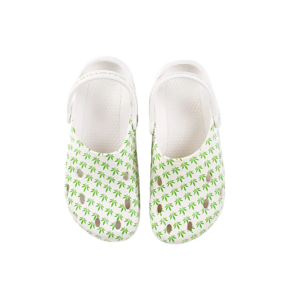 OG Kushies - Womens White Weedow Clog - 1 Pair Per Pack